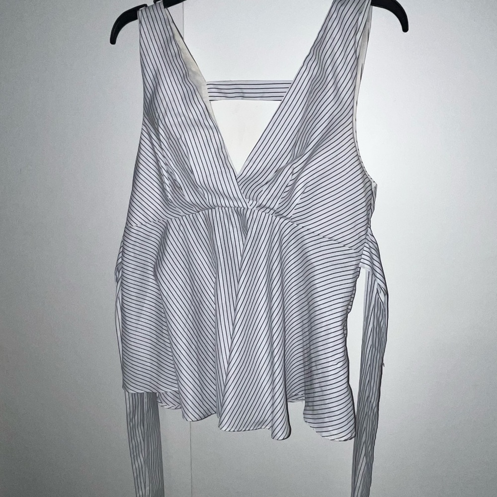 Forever 21 Striped Sleeveless Top with tie back
